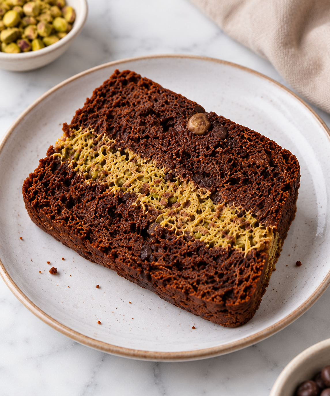 Dubai Chocolate Chip Banana Bread